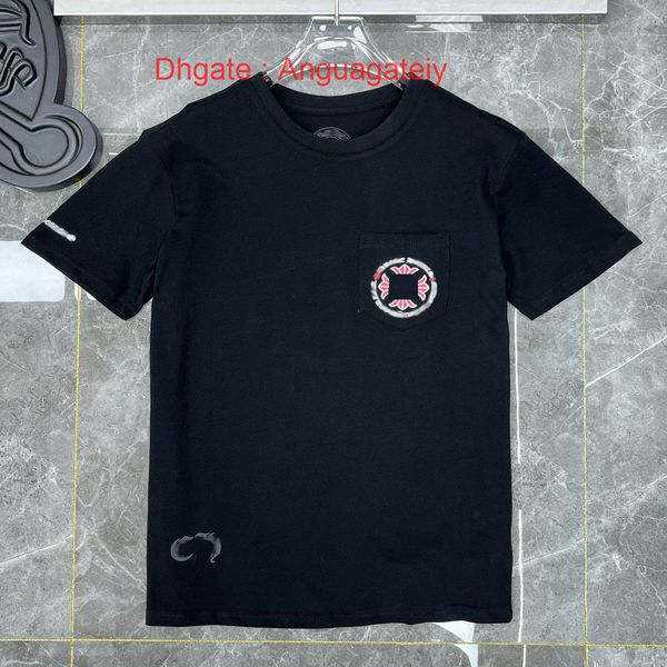 

fashion mens luxury t shirts ch brand men sanskrit letter t-shirt horseshoe cross designer tshirts man hip hop sweater summer women classic, White;black