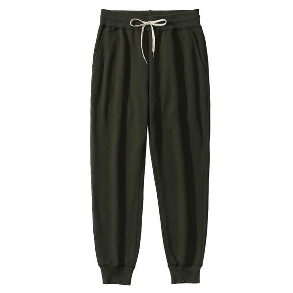 

men's pants men sweatpants fashion premium cotton simple jogger sport gym elastic waist drawstring japan style tie feet trouser, Black