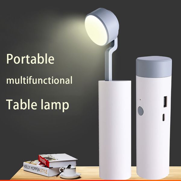 Kreative Taschenlampe kleiner Tisch USB-Lampe Notladung Schatz Mini-Nachtlicht Ladegerät Student Lesen Power Bank Tischlampen