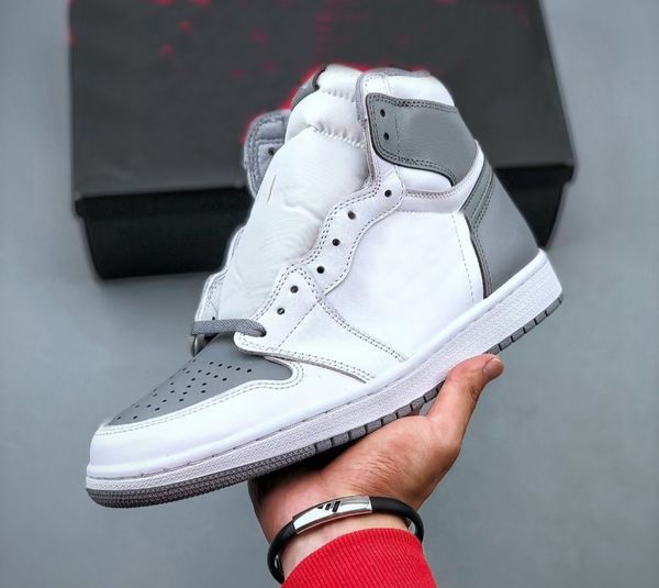 

designer shoes 1 high og stealth mens basketball 1s stealth white womens outdoor trainers sports sneakers 555088-037 size us 5.5-13