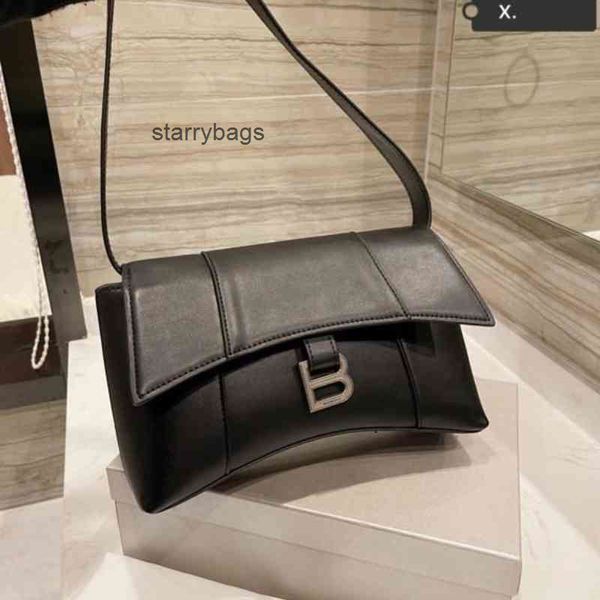 

handbags fashion luxury balencigas home b smooth bag shoulder crescent women's cow leather crocodile pattern letter buckle
