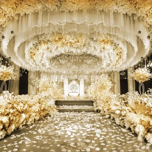 Nuovi fiori di ciliegio artificiali Matrimonio Arco Soffitto Simulazione Fiore Fiori decorativi per interni ed esterni
