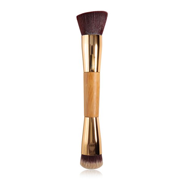 

double ended makeup brush bamboo contour brush bb cream liquid foundation make up brushes