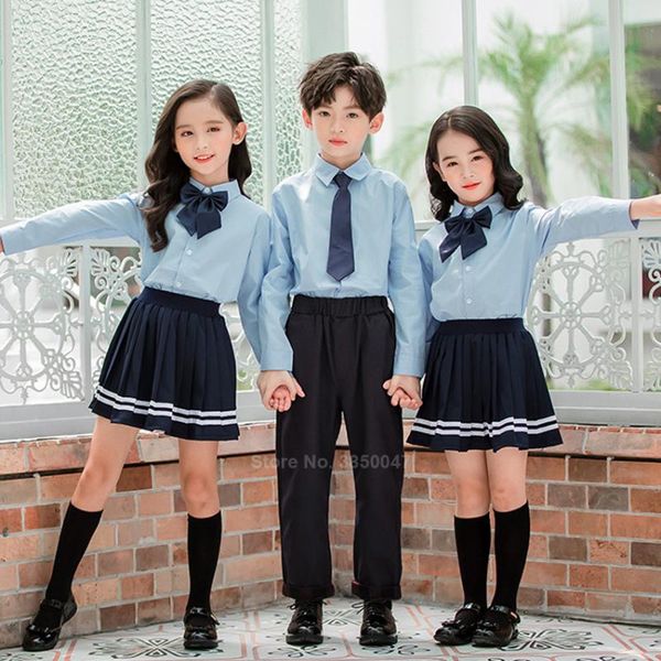 Completi di abbigliamento Uniforme scolastica giapponese Scuola materna Primaria Bambini Neonata Ragazzo Vestiti Moda coreana Costumi per cori per studenti di scenaAbbigliamento