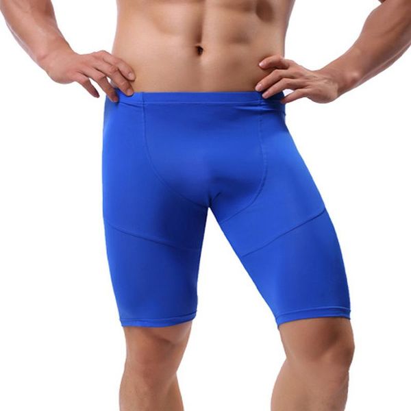 Calça fitness shorts de roupas de dormir masculinas calças de seda de seda gelo