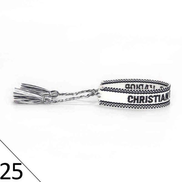 

designers fashion wovens friendship bracelet for luxury brand d handmade braided bracelets with tassel print embroidery men bangle code v9z3, Golden;silver