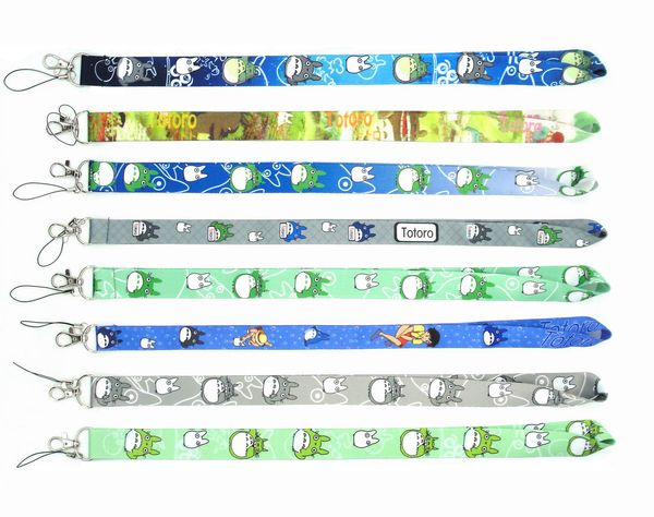 

factory price 100 pieces my neighbour to cartoon anime lanyard key chain neck strap key camera id phone string pendant badge party gift acce, Silver