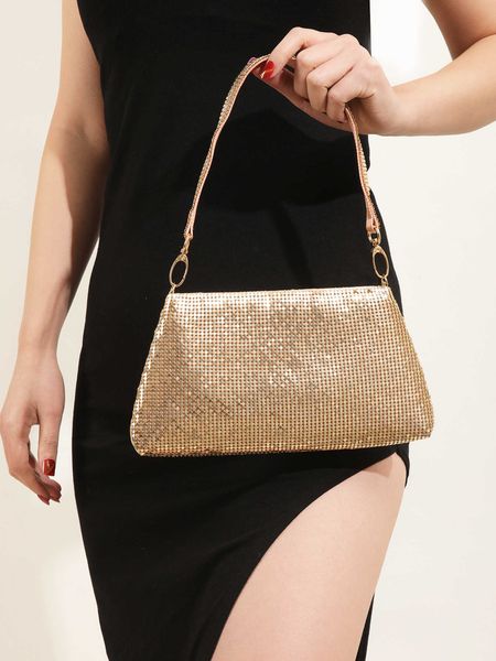 

hbp new 2022 aluminum sheet hand evening bag dress european and american metal female bags