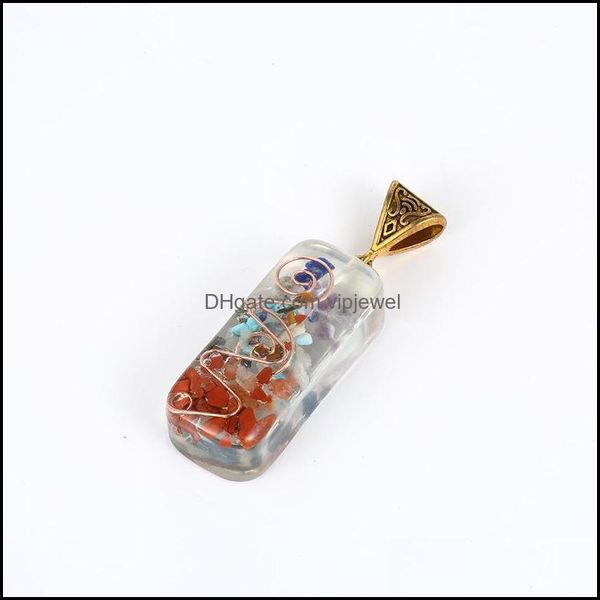 Charms Jewels Conclus￵es Componentes Retro Reiki Clear Chips Stone Natural Litripsy Meditation Seven Chakra penda dhnkf