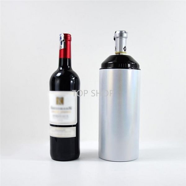 Consegna veloce!!! Sublimazione Glitter Can Cooler per bottiglia di vino 25oz Glitter Can Holder Isolante per lattine Isolante per bottiglia di birra in acciaio inossidabile per bevande fredde EE