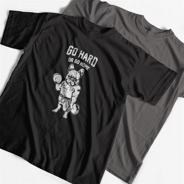 

coolmind pu0118a 100% katun pergi keras atau home bahasa perancis bulldog cetak pria mengenakan tshirt kasual oneck pria katun musim panas 2, White;black