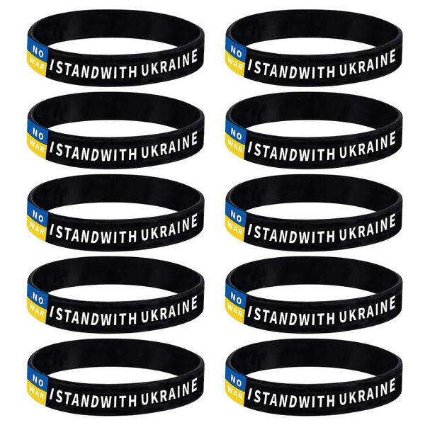 Декоративные цветы венки футбол Украина страны Национальный флаг браслет для желтого футбола Эластичный силиконовый браслеты браслеты g
