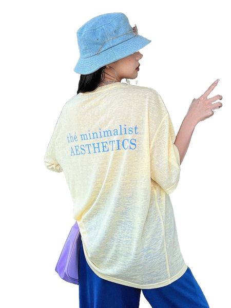 

dazy letter graphic drop shoulder oversized tee z9kw#, White