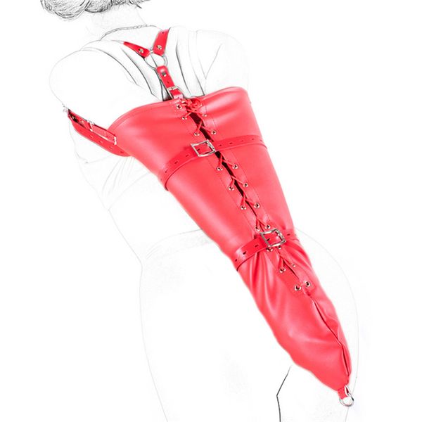 Кожаная эротическая плотная ручная сумка BDSM рабство шнурка регулируемый флирт сексуальный инструмент пары игрушки Restricticative Y.