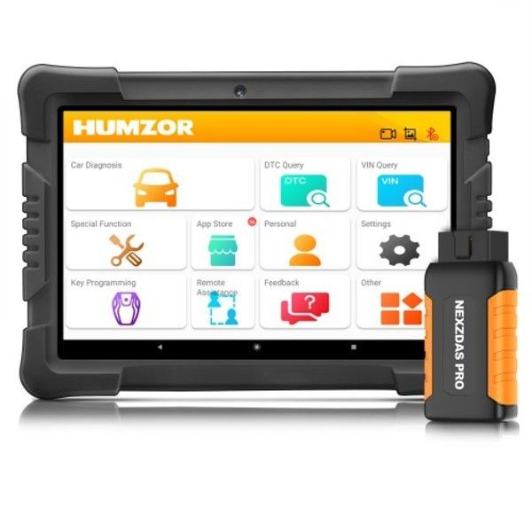 Schlosserbedarf Humzor NexzDAS Pro Bluetooth 9,6-Zoll-Tablet Vollsystem-Autodiagnosetool OBD2-Scanner Autocodeleser mit IMMO/ABS/EPB/SAS/DPF/Öl-Reset