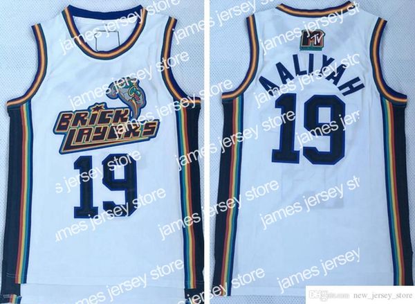 

james stitched ncaa mens white basketball jerseys college aaliyah number 19 jersey bricklayers sixth annual rock n' jock b-ball jam 199, Black