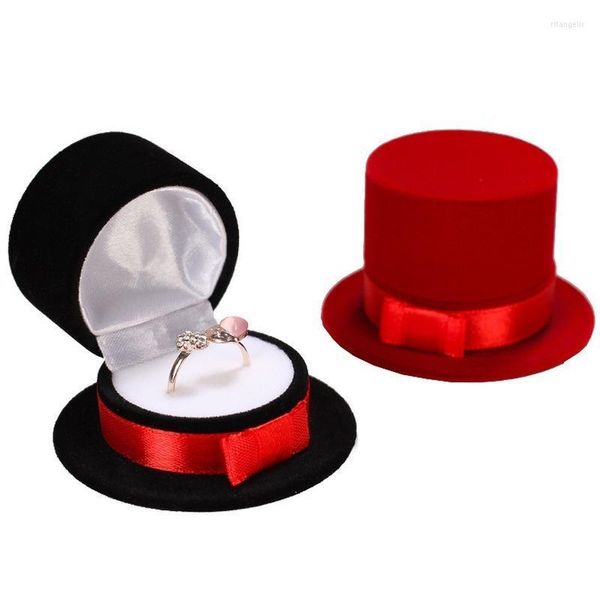 Bolsas de jóias bolsas de embalagem exibem caixa projetada para chapéu mágico romântico anel de pelúcia fofa acessórios de presente rita22