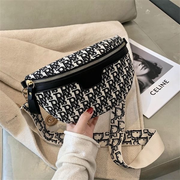 

purses chest female ins super fire 2022 new fashion embroidery canvas net red single shoulder versatile diagonal waist bag 70% off online sa