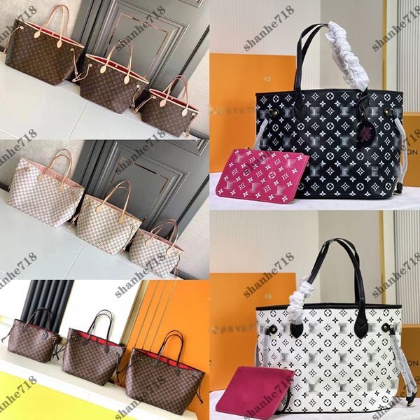 

mm pm gm vintage cowhide onthego 2pcs totes shopper bag designer lady handbags luxury brand women's shoulder crossbody bags with coin p