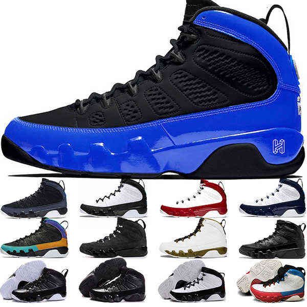 

mens basketball shoes 9 9s racer blue bred unc gym red citrus men trainers sports sneakers size 40-47 sjgd, Black