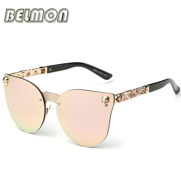 

whole-2018 fashion sunglasses women brand skull sun glasses for ladies uv400 anti-reflective female oculos rs0822735, White;black