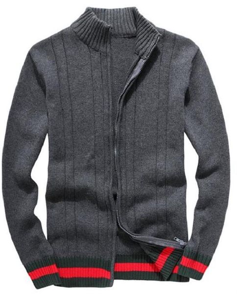 2022 Pullover brandneuer Luxuspullover Strickjacke Herren Casual Stickerei Reißverschluss Strickjacke Hemd Herbst Winter Slim Fit Langarm Herrenpullover Strick Pull Homme Größe M-2XL