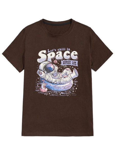 

romwe x eduely guys spaceman print tee j0xt#, White;black