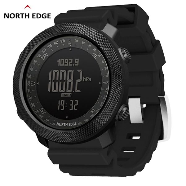 

north edge altimeter barometer compass men digital watches sports running clock climbing hiking wristwatches waterproof 50m 220622, Slivery;brown