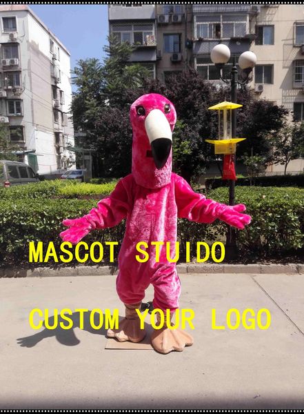 

mascot doll costumepink flamingo mascot costume custom fancy costume anime kit mascotte theme fancy dress carnival costume41942, Red;yellow