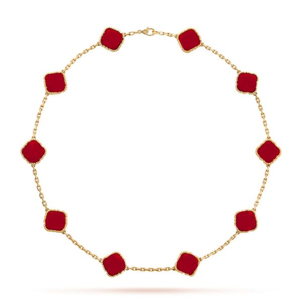 Роскошные ювелирные дизайнеры Clover Ожерелья для женщин модный модный браслет 5 мотивы белые и серьги для сети.