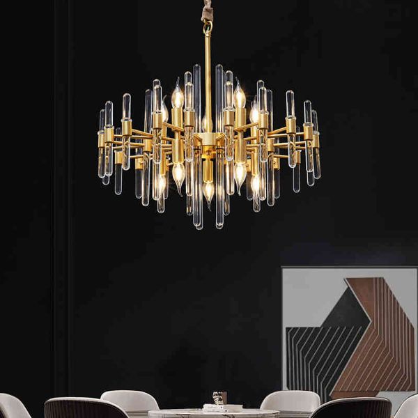 

pendant lamps artistic designer light luxury all copper post-modern chandelier port style crystal living room lamp nordic bed simple dining
