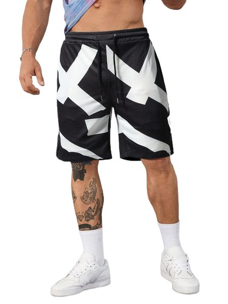

men geo print shorts s7x0#, White;black