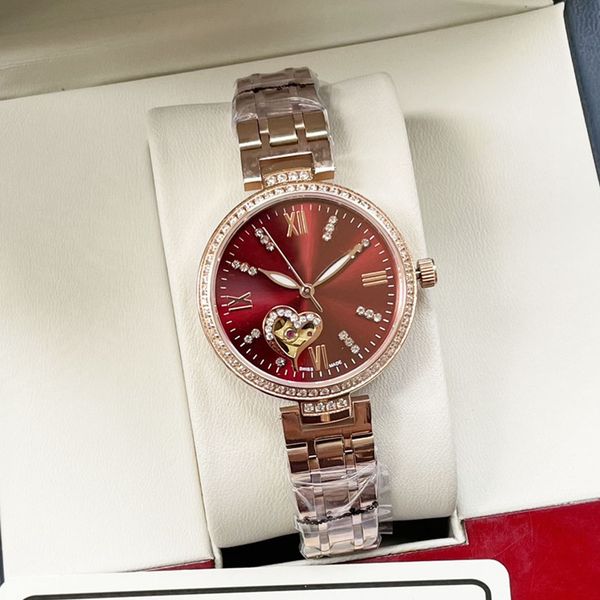 

fashion mechanical women's watch 32mm ceramic steel chain sapphire mirror stainless steel case sports waterproof diamond watches luxury, Slivery;brown