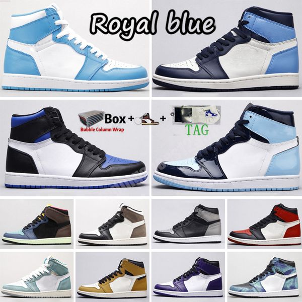 

jumpman 1 basketball shoes women mens 1s university blue sneakers trophy room chicago red high og hyper royal barely orange digital pink eur, Black