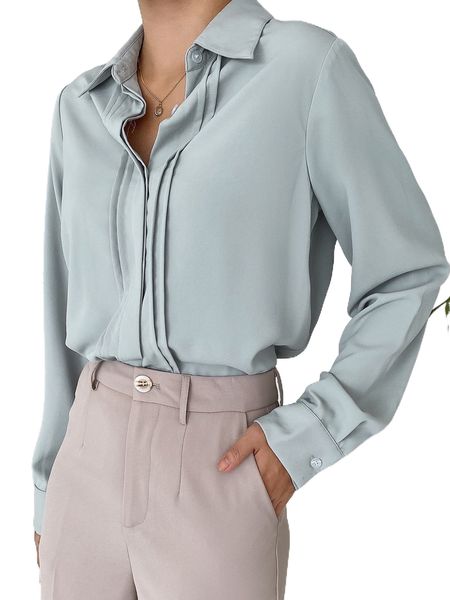 

dazy solid button front shirt q5vu#, White