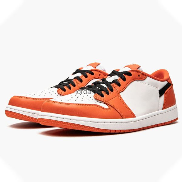 

shoes jumpman 1 low og starfish basketball orange/white-black outdoor sneakers original fast