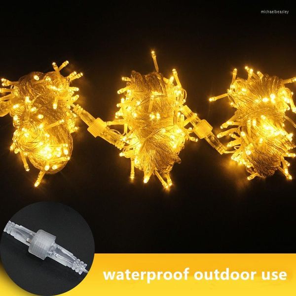 Stringhe LED Luci a stringa per esterni 10-80 metri Ghirlanda stradale Illuminazione natalizia Spina europea Fata ghiacciolo per la decorazione del parco giardinoLED