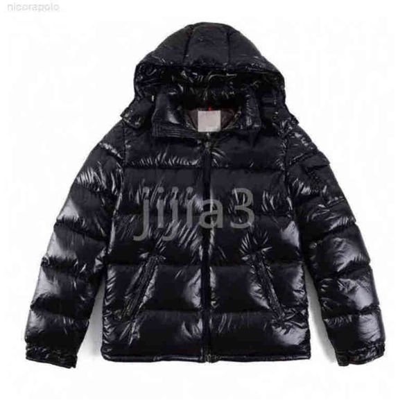 

designer jacket puffer warm mkle mk meng down winter brand hooded thick coat ski luxury couples coats 2022 fashion brands, Black