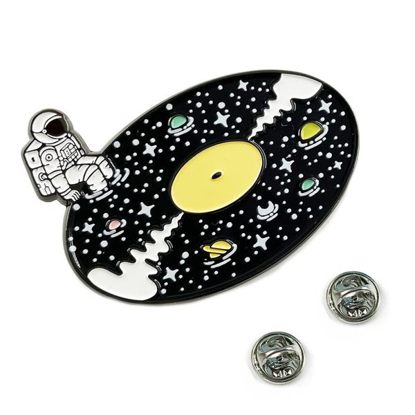 

astronaut star sky record brooch cute anime movies games hard enamel pins collect metal cartoon brooch backpack hat bag collar lapel badges, Blue