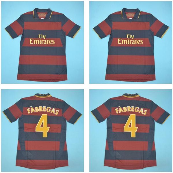 

2007 2008 retro soccer jersey 07 08 classic football shirt vintage v.persie rosicky fabregas adebayor henry rosicky bendtner quality, Black;yellow