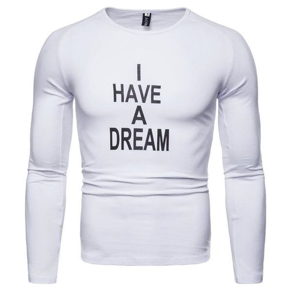 

long sleeve men t shirts pure cotton casual man t shirt 201116, White;black