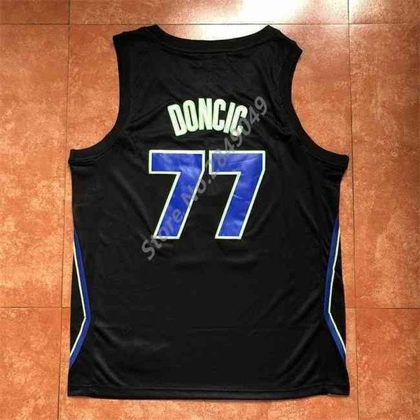 

new luka doncic basketball jersey us size xs-6xl stitched vest jerseys vest shirt, Black