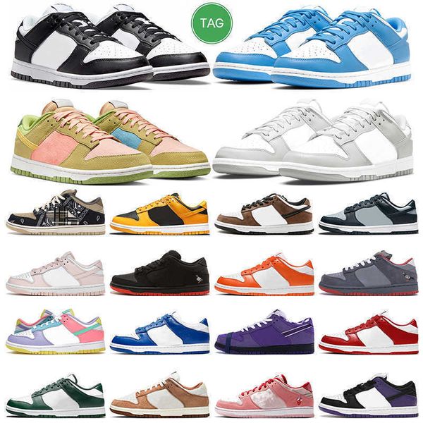 

men women running shoes dunks low panda white black grey fog classic green university blue georgetown orange pearl walking jogging sneakers