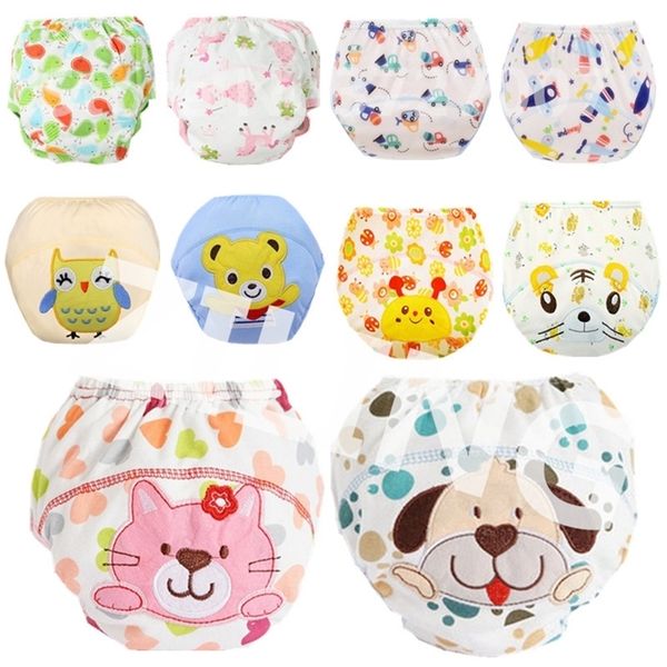 

washable baby diapers reusable cloth nappies waterproof born cotton diaper cover for children training pants potty underwear 220622