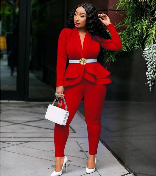 

ethnic clothing africa african sets for women elastic bazin clothes 2 two piece set and pants dashiki famous suit lady, Red
