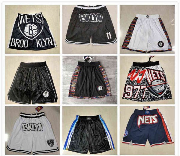 

brooklyn''nets''men throwback basketball shorts pocket, Black
