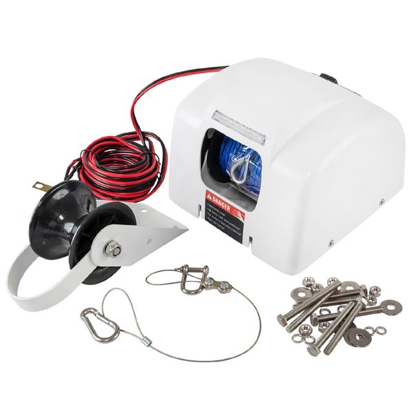 Tool Parts 45 LBS elektrische Ankerwinde für Salzwasserboote, 12 V, kabellose Fernbedienung, Marine-Ankerwinde