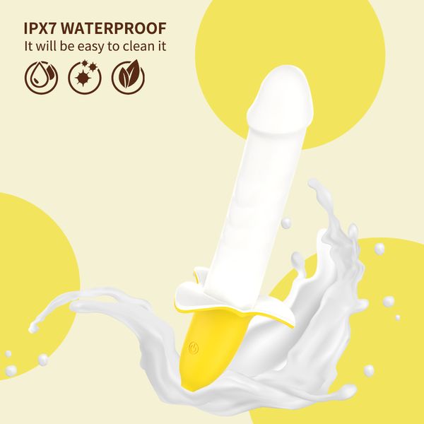 Leistungsstarker Bananenvibrator mit Impuls, einziehbarer Dildo, Vaginal-Klitoris-Stimulator, weibliches Masturbationswerkzeug, süßes sexy Produkt für Frauen