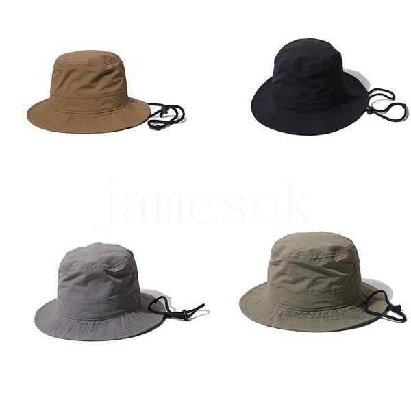 Cappello da pescatore pieghevole Unisex Cappello da sole all'aperto Escursionismo Arrampicata Caccia Pesca in spiaggia Uomini regolabili Tirare il cappuccio DE519