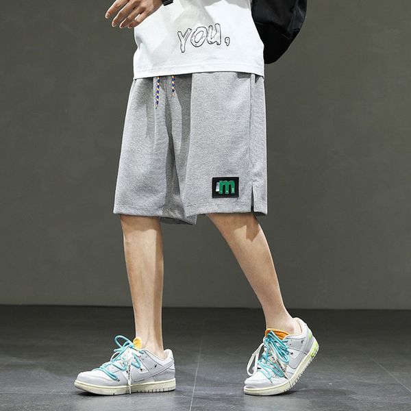 

large size fat summer overalls shorts pants men's korean fashion brand ins loose thin pants r3ib#, White;black